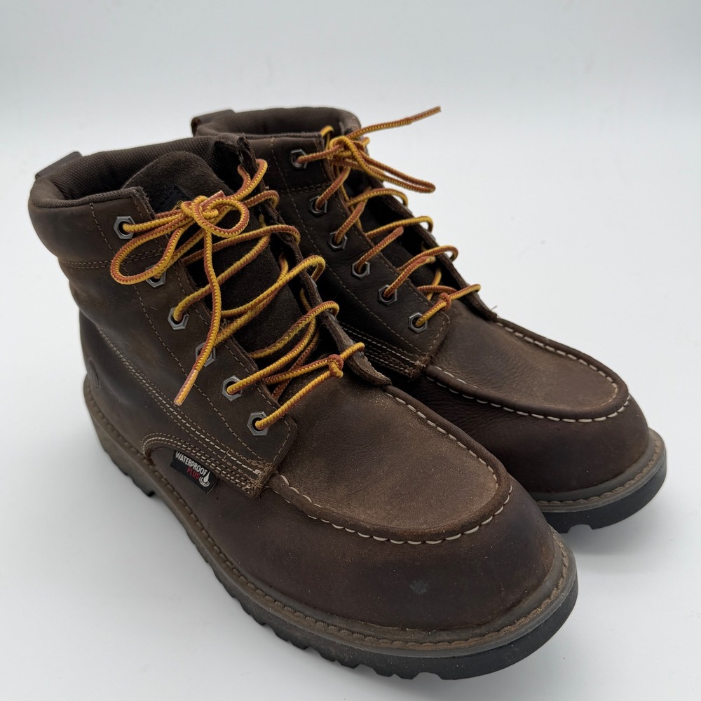 Wolverine I-90 Durashocks Waterproof Plus Moc Work Boots Brown Mens 9M